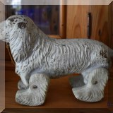 D68. Antique wooden dog. 8”h x 11”w - $24